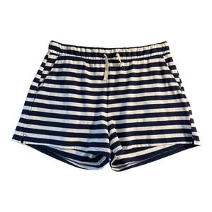 Crewcuts Navy White‎ Stripe Elastic Waist Drawstring Shorts Size 14 Cotton NWT